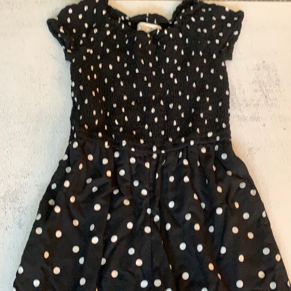 Abercrombie kids smocked Polka Dot romper